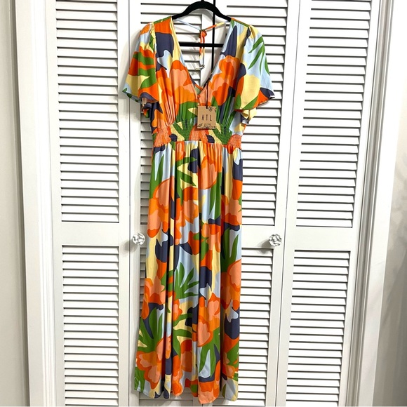 Anthropologie Dresses & Skirts - NWT Abel the Label Anthropologie Hilda Floral Maxi Dress Smocked Waist Size L